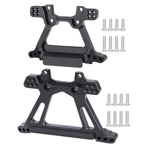 ZJNWTVUH CNC-Aluminium-Stoßdämpferhalterungen, kompatibel mit BL-2S 4x4 4WD-Vorder- und Hinterradaufhängungs-Upgrade-Teilen(Black) von ZJNWTVUH