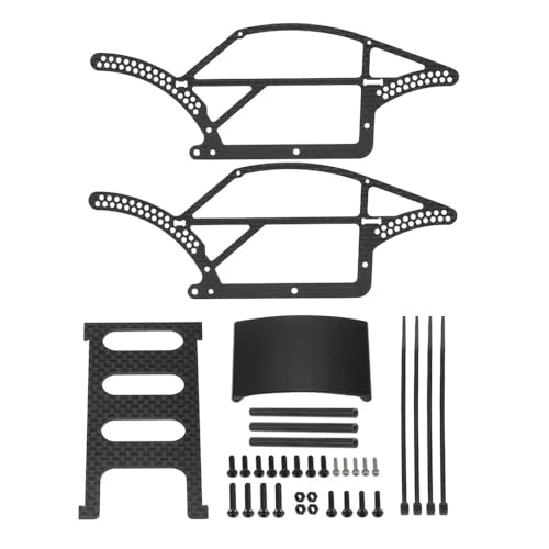 ZJNWTVUH Kohlefaser-Chassis-Kit Kompatibel mit RC-Crawler im Maßstab 1:18, kompatibel mit Bronco-DIY-Teilen von ZJNWTVUH