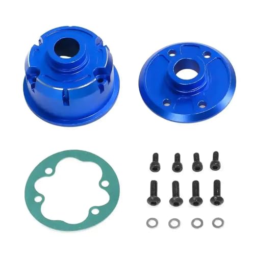 ZJNWTVUH Metalldifferentialgehäuse Kompatibel mit 1/10 Skala RC -Autos kompatibel mit Ausgestoßener 4S V2 und 1/8 Mojave 4S Ersatzteile Zubehör(Niebieski) von ZJNWTVUH