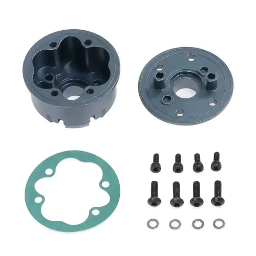 ZJNWTVUH Metalldifferentialgehäuse Kompatibel mit 1/10 Skala RC -Autos kompatibel mit Ausgestoßener 4S V2 und 1/8 Mojave 4S Ersatzteile Zubehör(Titanium) von ZJNWTVUH