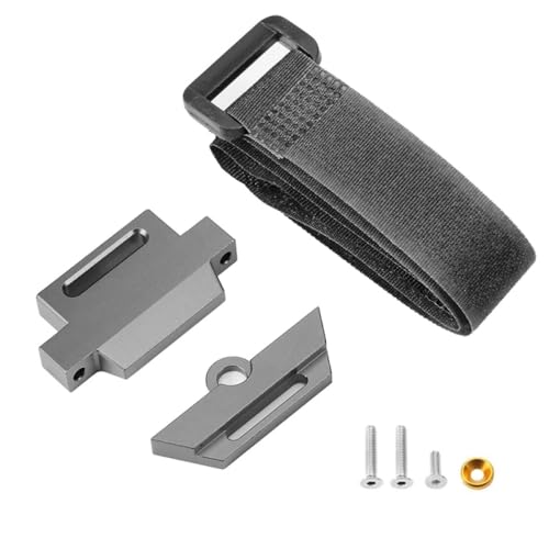 ZJNWTVUH Metallhaltedown -Set Kompatibel mit 1/10 kompatible 2WD -RC -Auto -Upgrade -Teile Kompatibel mit 3S- und 4S -Batterien(Dark Grey) von ZJNWTVUH