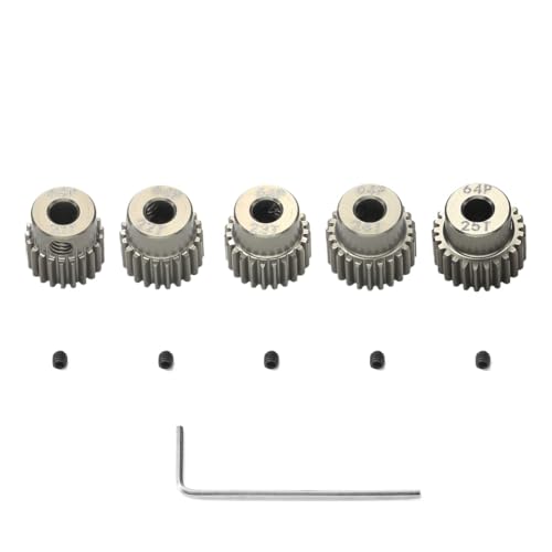 ZJNWTVUH Metallritzer Getriebe 64p mit 21T 24T 25T 26T 28T 30T 31T 35T 38T 39T 40T 42T 45T 50T 54T Kompatibel mit 1/8 1/10 kompatible RC -Modellauto -Autotr.(26-30T) von ZJNWTVUH