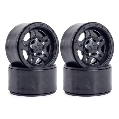 ZJNWTVUH Nylon 2,2 Zoll Beadlock Wheels Felgen Kompatibel mit RC Crawler im Maßstab 1/8 und 1/10, kompatibel mit verschiedenen Modellen(4pcs) von ZJNWTVUH