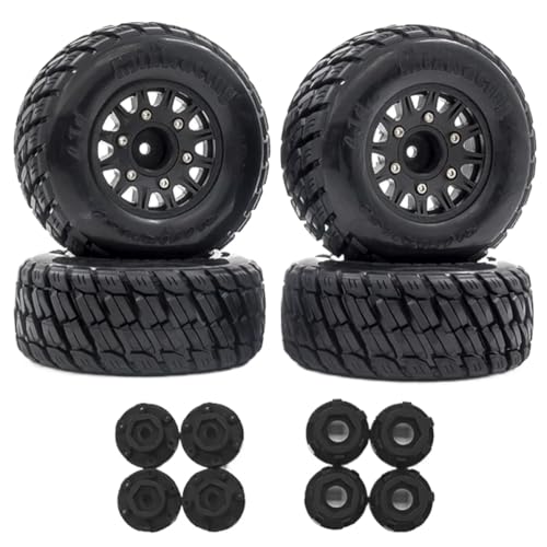 ZJNWTVUH RC-Auto-Reifenersatz von 4 mit 12 mm 14 mm 17 mm kompatibel Kompatibel mit Offroad-Fahrzeuge Kurze Lastwagen und andere(Black) von ZJNWTVUH