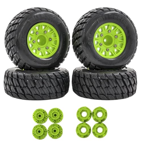 ZJNWTVUH RC-Auto-Reifenersatz von 4 mit 12 mm 14 mm 17 mm kompatibel Kompatibel mit Offroad-Fahrzeuge Kurze Lastwagen und andere(Green) von ZJNWTVUH