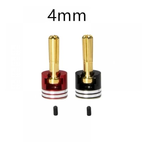 ZJNWTVUH Schweißfreie Metallwärmkuschelkugel-Stecker 4mm 5 mm kompatibel mit RC-Auto-Lowpro-Kugel-Bullet-Steckern(4mm 1pair) von ZJNWTVUH