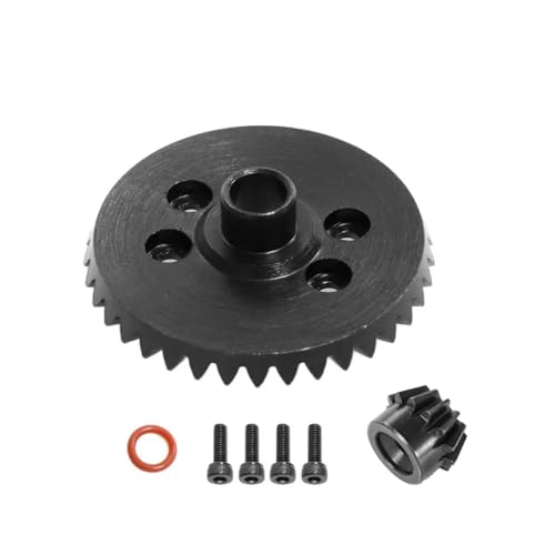 ZJNWTVUH Stahldifferential -Klingelgetriebe und Ausgangsgetriebe Eingestellt mit 4x4 Stampede 6882 5379 1/10 RC -Auto -Upgrade -Teile von ZJNWTVUH