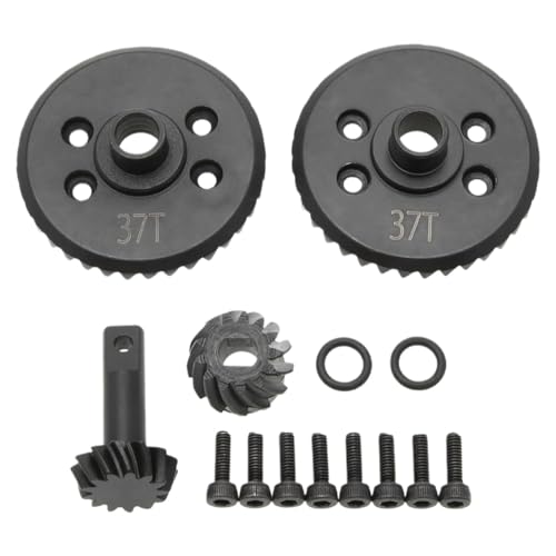 ZJNWTVUH Stahldifferentialringgetriebe 13T 37T -Upgrade -Teile Kompatibel mit 4x4 RC -Fahrzeuge kompatibel mit Stampede Hoss HQ727 6882 5379 von ZJNWTVUH