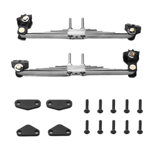 ZJNWTVUH Stahlhebel -Lug -Set Kompatibel mit 1/14 Skala RC -Anhänger -Anhängermodell kompatibel mit Suspensionsblattfeder -Stoßdämpfer -Upgrade -Teile(B) von ZJNWTVUH