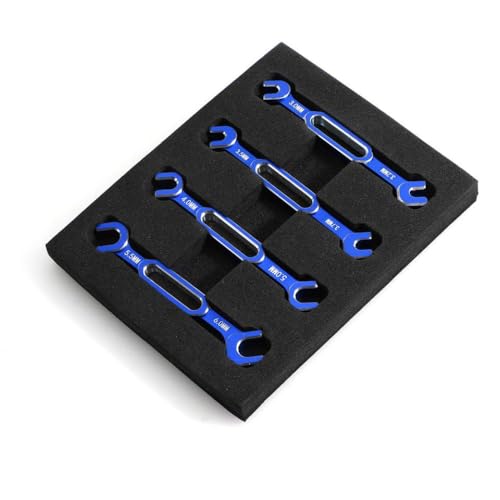 ZJNWTVUH Universeller 4 -teiliger Schraubenschlüssel Set Kompatibel mit Turnbuckle Nuss Ball Endgelenk Entfernung kompatibel mit RC -Autos Drohnen Boote 3 bis 6 mm(1set Blue) von ZJNWTVUH