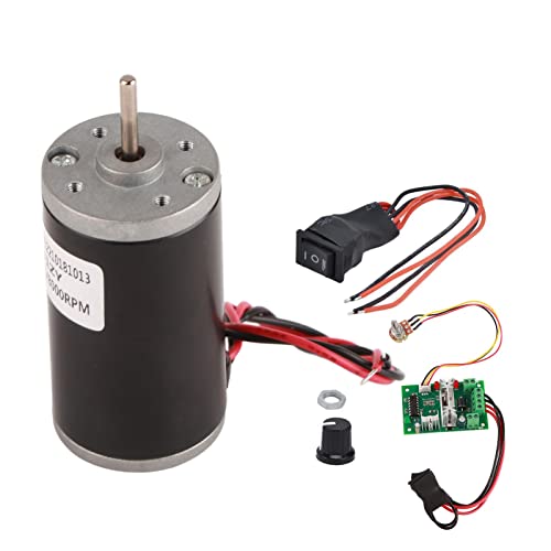 Dauermagnet DC Motor, DC Permanent Magnet Motor Mini Niedrig mit Speed ​​Gouverneur für -Generatorprojekte (12V8000RPM) von ZJchao