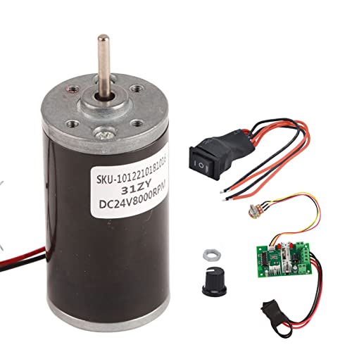 Dauermagnet DC Motor, DC Permanent Magnet Motor Mini Niedrig mit Speed ​​Gouverneur für -Generatorprojekte (24V8000RPM) von ZJchao