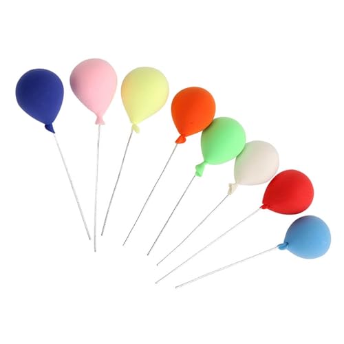 Harzballon aus Harzmaterial, Gesunder und Ungiftiger, 8 Stcs Dekorativer Ballon für 1:12 Puppenhausgarten, Kleine und Exquisite Handgefertigte Luftballons, Perfektes Dekoratives von ZJchao