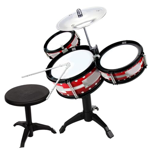 Kids Drum Toy Set Jazz Drum Kit Bildung Percussion Musikinstrument Tragbares Leichte Kinder -Drum -Kit für Kinder Heimkindergartenschule (Typ 4) von ZJchao