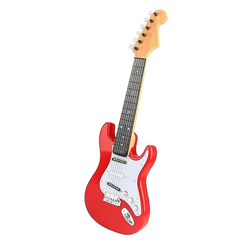 Kinder-E-Gitarre, Spielzeug, Multifunktionales Mini-E-Gitarre, Musikinstrument für Jungen, Mädchen, Kinder, Tragbar, Sicheres Material (Rot) von ZJchao