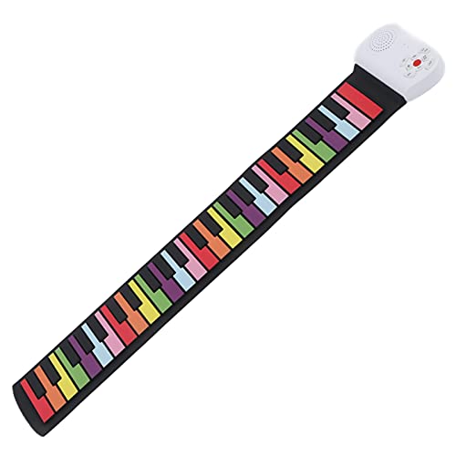 Regenbogen-Roll-Up-Klavier mit 49 Tasten, Tragbares Musik-Keyboard-Spielzeug für Kinder von ZJchao