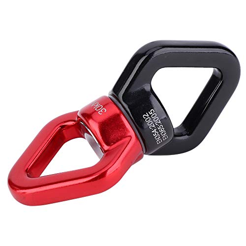 ZJchao 30KN Swing Rotation Device Connector, 360° Rotation Silent aus 7075 Luftfahrtaluminium, für Rock Climbing Yoga (Rot Schwarz) von ZJchao