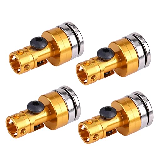 ZJchao 4PCS Aluminium Magnetische Unsichtbare Karosseriepfostenhalterung für SCX10 4WD 1:10 Elektro-RC-Auto, Hergestellt aus Hochwertigem Metallguss, Glatte und Helle Oberfläche, (Yellow) von ZJchao