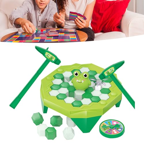 ZJchao Baby Trap Break Ice Spiel Tier Interaktive Figur Ice Block Knock Breaking Kinderspiel (Grüner Frosch-Stil) von ZJchao