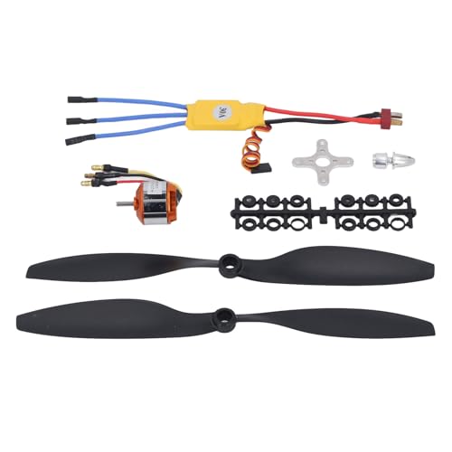 ZJchao Bürstenloser Motor, Bürstenloser Gleichstrommotor A2212 13T 1000 KV Bürstenloser Motor 30A ESC Kit RC Pinsel ohne ESC Combo 1/10 mit RC Quadcopter Motor Kit für 550 RC -Ebene von ZJchao