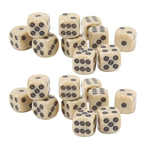 ZJchao Dice -Set, Bulk Dice White Pearl Grain Circle Punkte 20 PCs 16 Mm Sechsseitig Würfel Mini Würfel für Tisch Borad -Spiele, Klassenzimmer Math Bulk Game, Unterhaltung Mehr Aufregender ZJchao Dice -Set, Bulk Dice White Pearl Grain Circle Punkte 20 PCs 16 Mm Sechsseitig Würfel Mini Würfel für Tisch Borad -Spiele, Klassenzimmer Math Bulk Game, Unterhaltung Mehr Aufregender von ZJchao
