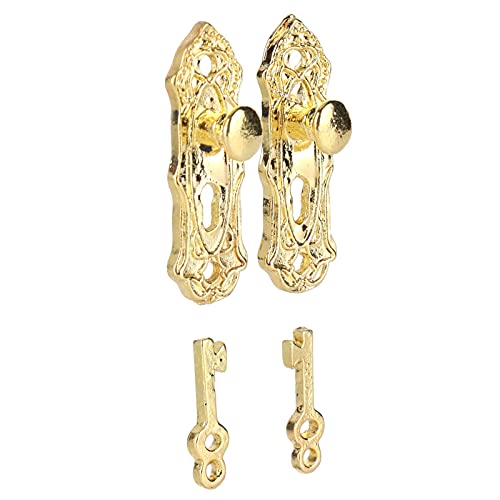 ZJchao Dollhouse -Türknöpfe, DIY -Türknauf Dekor Türknauf Ausstattung 2 Set 1:12 Dollhouse Türschlos ZJchao Dollhouse -Türknöpfe, DIY -Türknauf Dekor Türknauf Ausstattung 2 Set 1:12 Dollhouse Türschlos von ZJchao