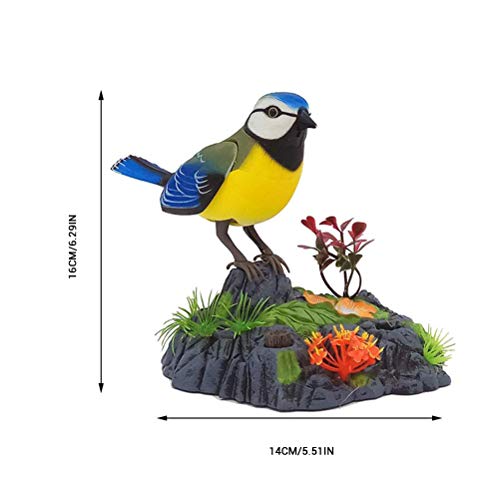 ZJchao Elektronischer Sprechender, Sich Wiederholender Papagei, Singender Vogel, Bewegungssensor, Elektrisches Kinderspielzeug für Unterhaltung, Größe 14 X 16 cm (Yellow) von ZJchao