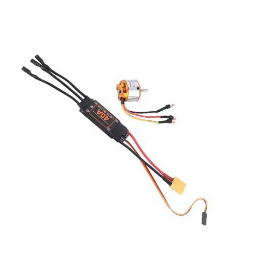 ZJchao Hochwertiges Bürstenloses RC-Motor-ESC-Set – 2212 KV2200-Motor + 40 A Bürstenloser ESC XT60 Combo für Drohnenhubschrauber von ZJchao