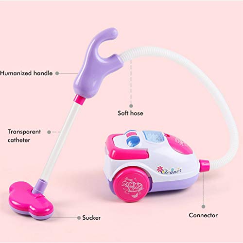 ZJchao Kinderspielzeug Staubsauger Rollenspielset Dynamische Soundeffekte Lernhelfer für (PINK) von ZJchao