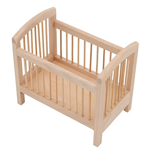 ZJchao Mini -Krippenmatratze, Miniaturkrippe mit Guter Verarbeitung 1/12 Skalierte Lebensechte Hölzerne Puppenbett -Reborn Puppenzubehör für Dollhouse und Szenendekoration ZJchao Mini -Krippenmatratze, Miniaturkrippe mit Guter Verarbeitung 1/12 Skalierte Lebensechte Hölzerne Puppenbett -Reborn Puppenzubehör für Dollhouse und Szenendekoration von ZJchao