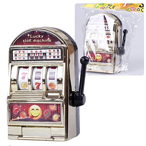 ZJchao Mini-Spielautomat, Lucky Mini-Spielautomat Antistress Lernspielzeug Spielautomat Ornament Spielzeug-Spielautomat mit Mini-Spielautomat für Kinderspiele Geburtstagsgeschenke (Gold) von ZJchao