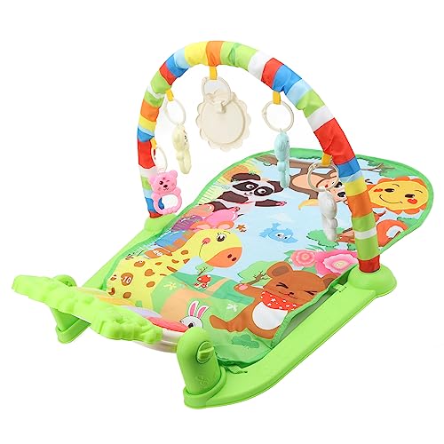 ZJchao Musikalische Baby-Fitnessstudios Spielen Mats Battery Powered Activity Fitness mit Klavier und 5 Abnehmbare Spielzeuge für Säuglinge 0-12 Monate Grün ZJchao Musikalische Baby-Fitnessstudios Spielen Mats Battery Powered Activity Fitness mit Klavier und 5 Abnehmbare Spielzeuge für Säuglinge 0-12 Monate Grün von ZJchao