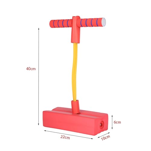 ZJchao Schaumstoff-Pogo-Stick, Fördert das Wachstum, Übung, Gleichgewicht, Einfacher Griff, Springspielzeug für, TPE (Rot) von ZJchao