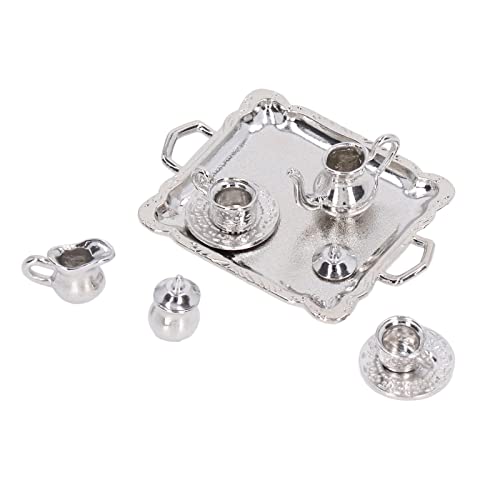 ZJchao Tee -Set, 1/12 Skalierte Komplette Teeschale und Accessoires Tee -Set Metal Simulation Lifelike Miniature Kit für Dollhouse Dekoration und Spiel ZJchao Tee -Set, 1/12 Skalierte Komplette Teeschale und Accessoires Tee -Set Metal Simulation Lifelike Miniature Kit für Dollhouse Dekoration und Spiel von ZJchao