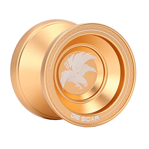 ZJchao Yoyo, Aluminiumlegierung Ball Professionell Nicht Reagierende Goldene Metallmagicyoyo mit 3pcs Ersatzschnur ZJchao Yoyo, Aluminiumlegierung Ball Professionell Nicht Reagierende Goldene Metallmagicyoyo mit 3pcs Ersatzschnur von ZJchao