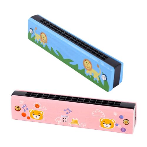 2pcs Harmonica for Children ZKFOTIAE-Harmonica Toy for Children Cartoon Harmonica in C Major Speedy Armonica 16-Hole Children's Harmonica Toy Gifts for Children Beginners von ZKFOTIAE