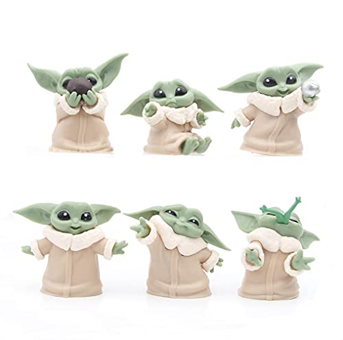 6er-Pack Baby Yoda Gifts,2 Inch Baby Yoda Doll,Baby Yoda Toys for Kids,Baby Yoda Action Figure,Child Yoda Toy, Suitable for Movie Fans of All Ages von ZKTSRY