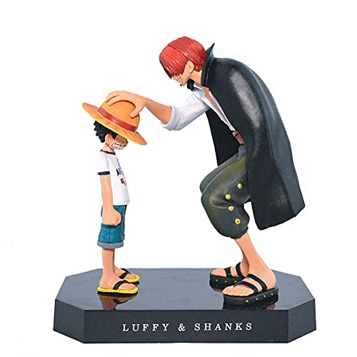 ZKTSRY Anime One Piece Shanks Touching Luffy Figures Anime Action FigureFigures Model, Cake Topper Birthday cake decoration Anime Ninja theme doll figure von ZKTSRY