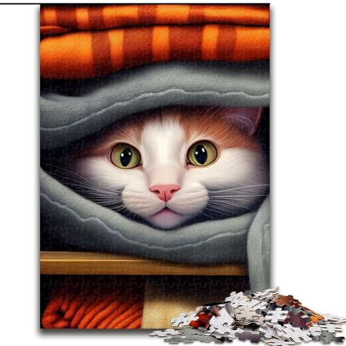 1000-teiliges Puzzle für Erwachsene,lustiges Katzengesicht,süßes Tier,unmögliche Puzzles für Erwachsene,Größe 26x38cm,anspruchsvolles DIY-Denkspiel,perfektes Familienspiel oder dekoratives Geschenk 1000-teiliges Puzzle für Erwachsene,lustiges Katzengesicht,süßes Tier,unmögliche Puzzles für Erwachsene,Größe 26x38cm,anspruchsvolles DIY-Denkspiel,perfektes Familienspiel oder dekoratives Geschenk von ZKYUBEK