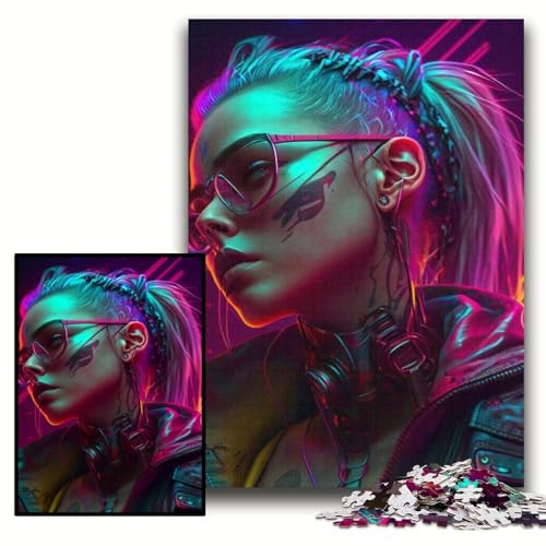 JigsawPuzzle 1000 Teile für Erwachsene Mädchen Neon Holzpuzzle 50x75cm Perfekt für Halloween, Weihnachten, Geburtstagsgeschenk JigsawPuzzle 1000 Teile für Erwachsene Mädchen Neon Holzpuzzle 50x75cm Perfekt für Halloween, Weihnachten, Geburtstagsgeschenk von ZKYUBEK