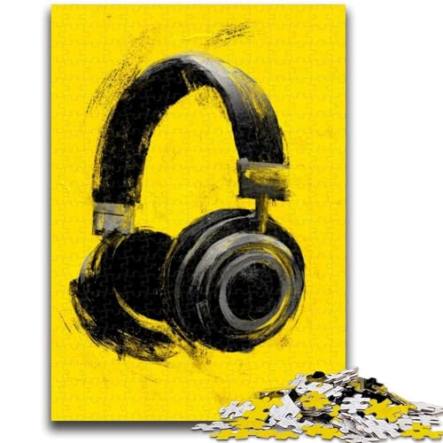 Puzzle 1000 Teile für Erwachsene, Kopfhörer, Elefantenspielzeug, intellektuelles Spiel, Geburtstagsgeschenk, Geschenke, Wandkunst für Kinder ab 14 Jahren, 26x38cm Puzzle 1000 Teile für Erwachsene, Kopfhörer, Elefantenspielzeug, intellektuelles Spiel, Geburtstagsgeschenk, Geschenke, Wandkunst für Kinder ab 14 Jahren, 26x38cm von ZKYUBEK
