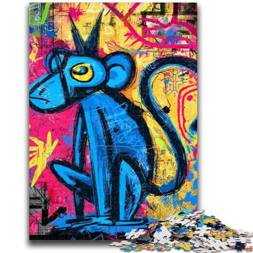 Puzzle für Erwachsene, 1000 Teile, AFFE im Basquiat-Stil, anspruchsvoll zu vervollständigen, Aber lustig und humorvoll, einzigartige Heimdekoration und Geschenke, 26x38cm Puzzle für Erwachsene, 1000 Teile, AFFE im Basquiat-Stil, anspruchsvoll zu vervollständigen, Aber lustig und humorvoll, einzigartige Heimdekoration und Geschenke, 26x38cm von ZKYUBEK