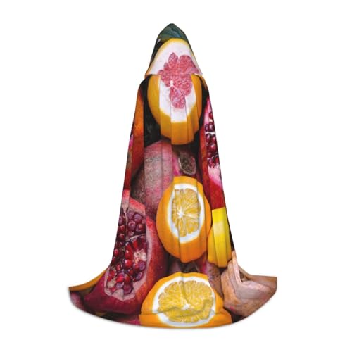 Zkzbdplk Langer Kapuzenumhang mit Obstbild, bedruckt, für Teenager, Cosplay, Rollenparty, Festival, Halloween-Kostüme Zkzbdplk Langer Kapuzenumhang mit Obstbild, bedruckt, für Teenager, Cosplay, Rollenparty, Festival, Halloween-Kostüme von ZKZBDPLK