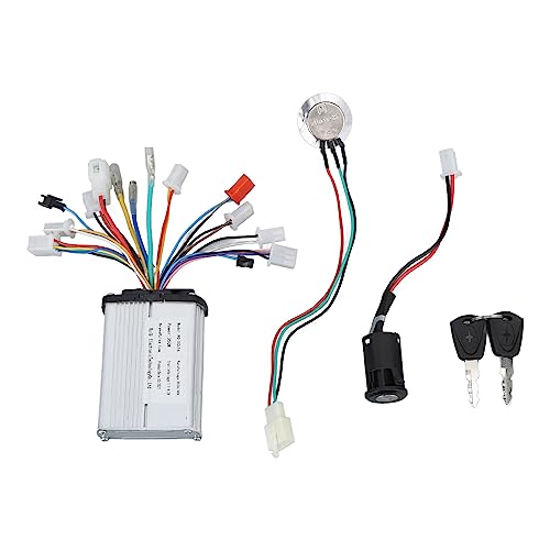 Bürstenloser Controller, 36V/48V 350W Aluminium E-Bike Bürstenloser Motorcontroller Mit Zündschalter, Schlüssel, Geschwindigkeitsregler Für Elektrofahrräder Und Motorräder. von ZLXHDL