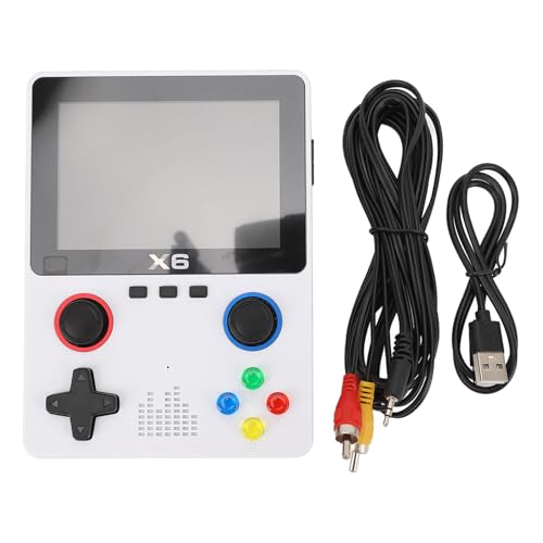 Hand-Retro-Gaming-Konsole 32G Speicher Karte, HD-Display, Dual-Joysticks, Unterstützt 11 Emulatoren, tragbare Videospiel Konsole (白色) von ZLXHDL