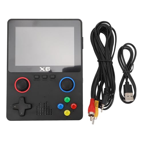 Hand-Retro-Gaming-Konsole 32G Speicher Karte, HD-Display, Dual-Joysticks, Unterstützt 11 Emulatoren, tragbare Videospiel Konsole (黑色) von ZLXHDL