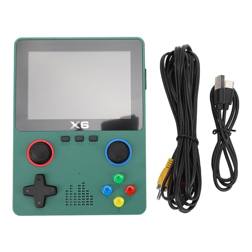 Hand-Retro-Gaming-Konsole 32G Speicher Karte, HD-Display, Dual-Joysticks, Unterstützt 11 Emulatoren, tragbare Videospiel Konsole (绿色) von ZLXHDL