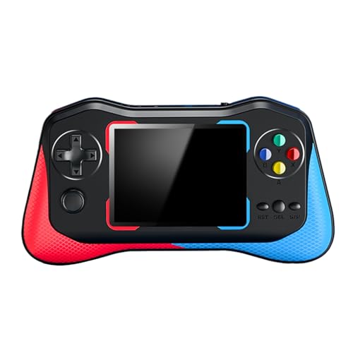 Handheld-Spielekonsole, tragbare 3,5-Zoll-Großbild-Spielekonsole mit integrierten 500 Spielen, ABS-Handheld-Videospiele (rot und blau) von ZLXHDL