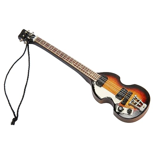 Miniatur-Gitarre aus Holz, Gitarren-Dekoration, 11,9 x 3,1 cm, Simulation Einer hölzernen Gitarren-Dekoration für Musik-Festival-Dekoration, Party-Dekoration (13) von ZLXHDL