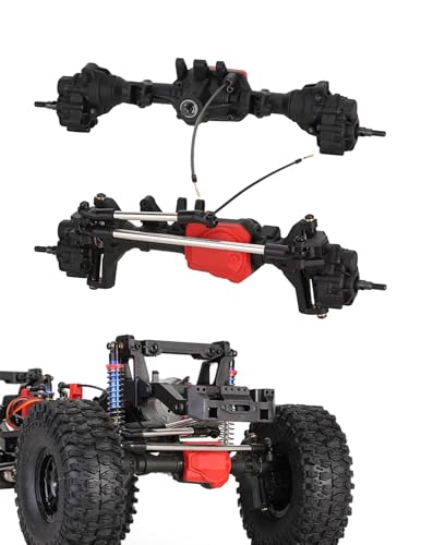 ZLXHDL 2 Stück RC-Portalachse aus gehärtetem Stahl, vorne und hinten – Kompatibel mit Traxxas 1/10 RC Crawler Car – Verbesserte Bodenfreiheit und Lenkpräzision von ZLXHDL